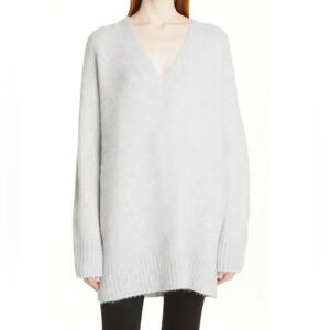Nordstrom Signature Oversize V-Neck Alpaca- Cashmere Blend Pullover size M
